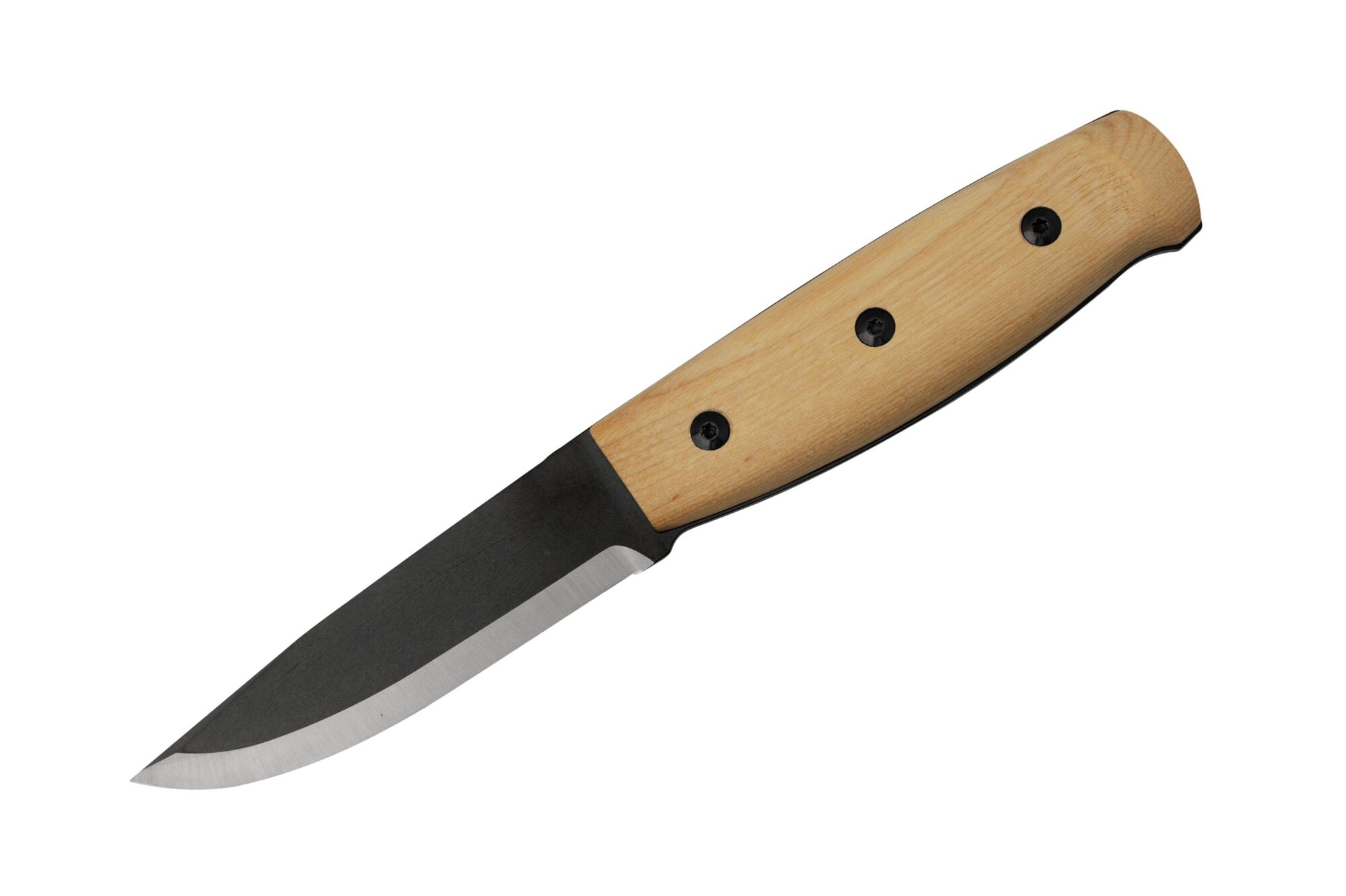 Morakniv Finn 14083 Ash Wood, Black Blade, bushcraft knife