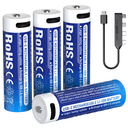 Xtar AA 1.5V USB-C LR 3000mAh-4pcs AA 1.5V USB-C 3000mAh batteries - KNIFESTOCK