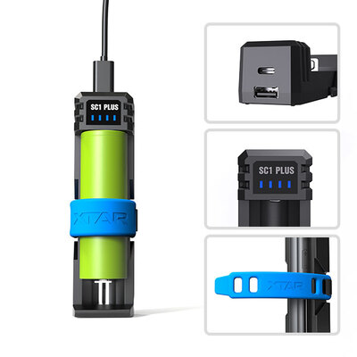 Xtar SC1 Plus-charger, Type-C USB cable, belt - KNIFESTOCK