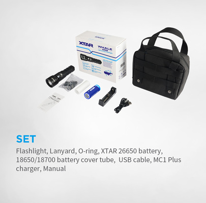 Xtar D26W 1100 SET-flashlight, MC1-C charger - KNIFESTOCK