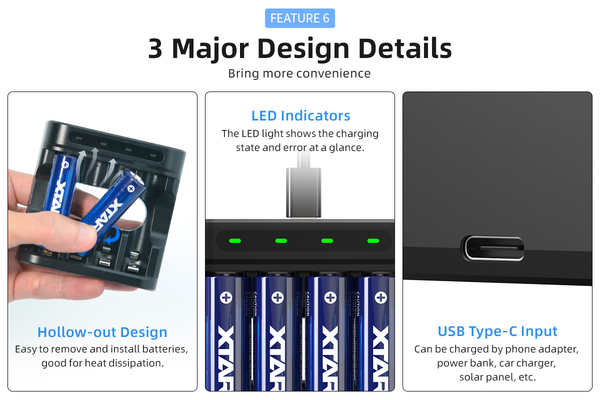 Xtar L4 PRO KT-The 4 slots Type-C 1.5V battery charger - KNIFESTOCK