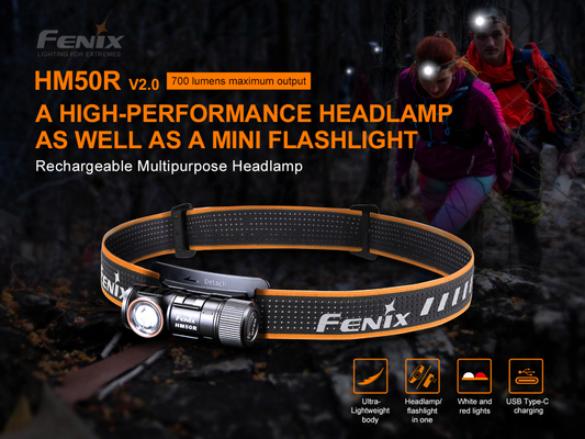 Fenix lanternă de cap reîncărcabilă HM50R V2.0 - KNIFESTOCK