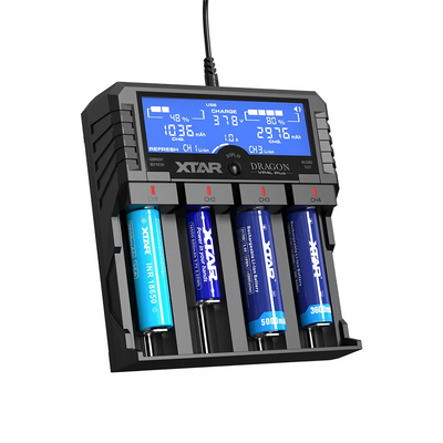 Xtar DRAGON VP4L Plus-charger, wall adaptor, car adaptor - KNIFESTOCK
