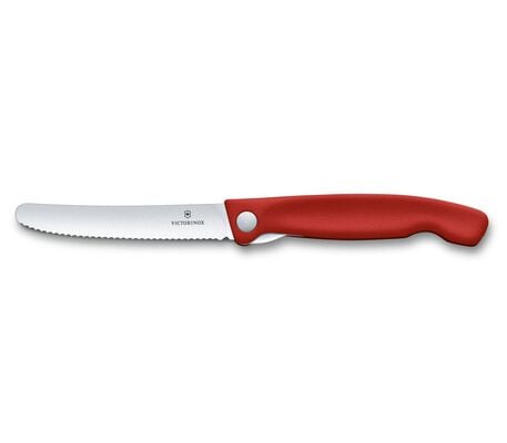 Victorinox Kuchynský nôž skladací desiatový nôž Swiss Classic vlnkované ostrie 11 cm - KNIFESTOCK