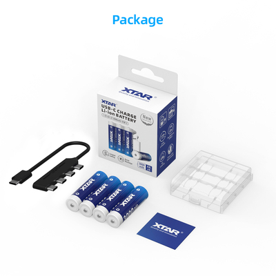 Xtar AA 1.5V USB-C LR 3000mAh-4pcs AA 1.5V USB-C 3000mAh batteries - KNIFESTOCK