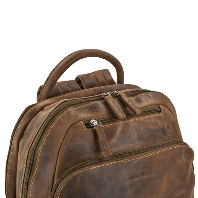 GreenBurry Vintage Leather Rucksack Antique brown 33x43cm - KNIFESTOCK