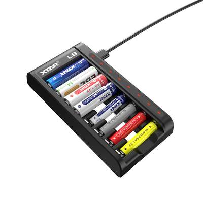 Xtar L8-The Fastest Type-C 1.5V Li-ion and 1.2V Ni-MH AA/AAA battery charger - KNIFESTOCK
