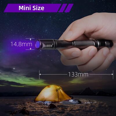 Lampe de poche UV LED Wuben Noire E19UV-BL - KNIFESTOCK
