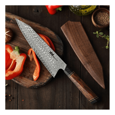 DELLINGER Kiritsuke Chef Octagonal Desert Iron Wood Vg-10 - KNIFESTOCK
