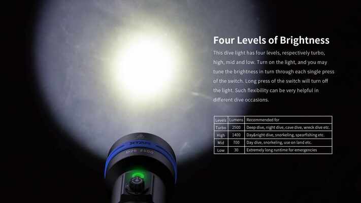 Xtar D26 2500 Short Version SET-flashlight, MC1-C charger - KNIFESTOCK