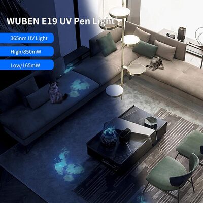 Lampe de poche UV LED Wuben Noire E19UV-BL - KNIFESTOCK