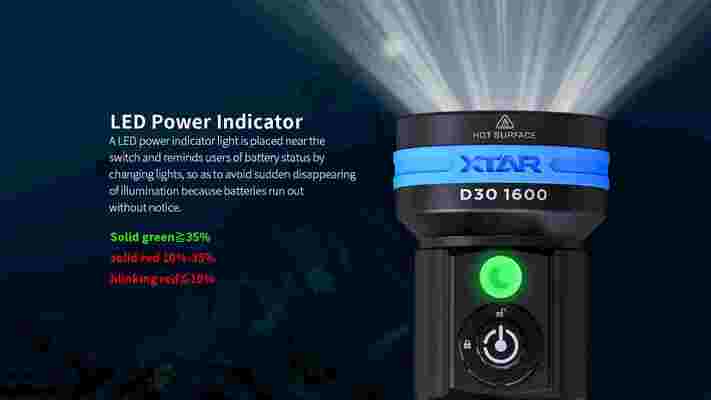 Xtar D30 1600 KT-flashlight - KNIFESTOCK