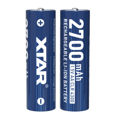 Xtar AA 1.5V CLR 4300-8pcs AA 1.5V CLR 4300 2700mAh batteries - KNIFESTOCK
