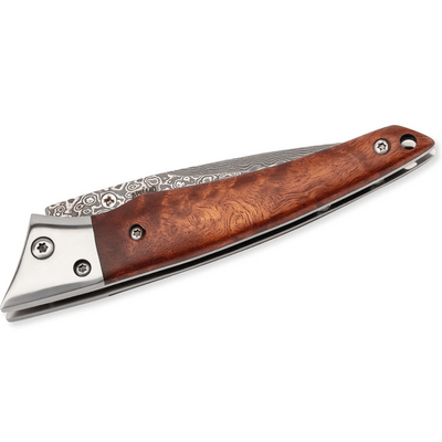 CJH One-Hand Knife, 71-Ply Damascus - KNIFESTOCK