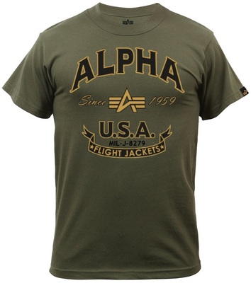 Alpha Industries Alpha FJ T dark oliva 2XL 196504/142/2XL