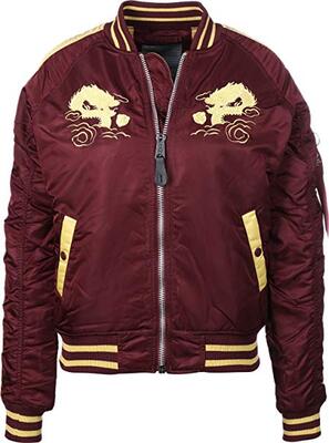 Alpha Industries Japan Dragon Wmn burgundy XS 178012/184/XS