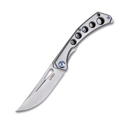 KUBEY Ishtar Couteau Pliant à Verrouillage Frame Gris Manche en Titane KU170C - KNIFESTOCK