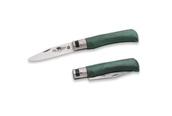 OLD BEAR® YOUNG STAINLESS STEEL, MANICO IN LAMINATO VERDE S 9357/17_MVK - KNIFESTOCK