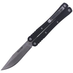 BLACK FOX Balisong, Lame 440 Satinée, Manches G10, BF-501 - KNIFESTOCK