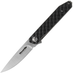 COUTEAU PLIANT BLACK FOX RELOADED MANCHE G10 NOIR LAME SATINÉE 440C - KNIFESTOCK