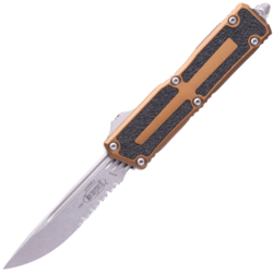 Microtech SCARAB II GEN III S/E STONEWASH PART SERRATE TAN 1278-11TA - KNIFESTOCK