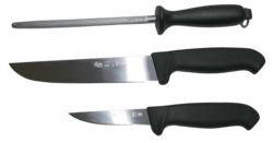 Morakniv Butcher Stainless Kit Černý 2 Nože + Ocílka 12669 - KNIFESTOCK