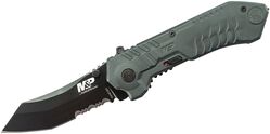 Smith and Wesson M&P M.A.G.I.C. Assist Zwart met 40% Gekarteld Gescoopt Achter Tanto - KNIFESTOCK