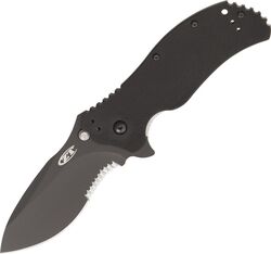 Zero Tolerance ZAVÍRACÍ NŮŽ G-10 ČERNÝ/ČERNÝ, ZUBATÝ ZT-0350ST - KNIFESTOCK