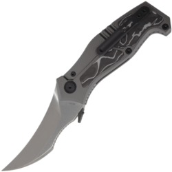 DC BLADES VENDETTA Stonewashed, Silver Foil, Carbon Fiber Inlay - KNIFESTOCK
