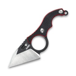 KUBEY Hippocam EDC nůž s pevnou čepelí Černá rukojeť G10 KU166A - KNIFESTOCK