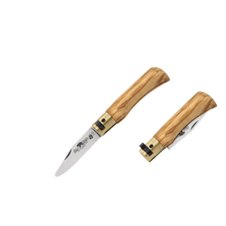 OLD BEAR® XS - STAINLESS STEEL, OLIVE HANDLE, ROUNDED TIP BLADE 9351/15_LU - KNIFESTOCK