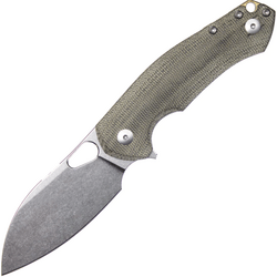 Giant Mouse ACE Biblio-XL Green Canvas / Stonewashed Elmax BIBLIO-XL-GRN-ELMAX - KNIFESTOCK