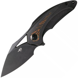 Bestech NUKE M390, Black Stonewash, Titanium+Black orange G10, Black BT2107E - KNIFESTOCK