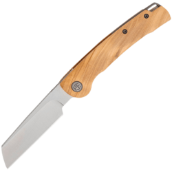 Petrified Fish PFE04 Scholar Satin 154CM Olive wood PFE04WO - KNIFESTOCK