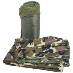Mil-Tec COUVERTURE POLY - POLAIRE 320g.200x150cm. woodland 14426020 - KNIFESTOCK