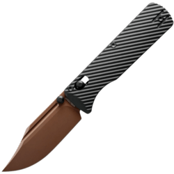 Vosteed Vombat M390 Copper Dune Aluminum Black A4106 - KNIFESTOCK