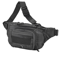 DEFCON 5 Tactical waist bag in black color - KNIFESTOCK