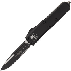 MICROTECH UTX-85 S/E Zwart Tactisch Gedeeltelijk Kartel 231-2T - KNIFESTOCK