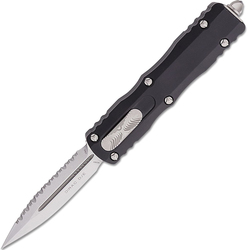 Microtech Dirac D/E Stonewash Standard Full Serration 225-12 - KNIFESTOCK