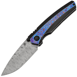 Kansept Raven Damascus,Blackwash Ti,Timascus K2109A4 - KNIFESTOCK