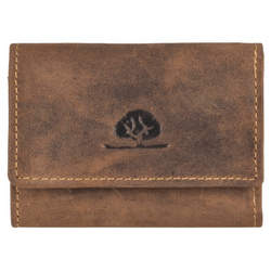 GreenBurry Vintage Leather Wallet Antique brown 9x7cm - KNIFESTOCK