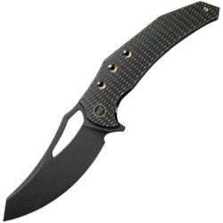 WE Knife Epaulette Diamond Patterned Black Titanium HandleBlack Stonewashed Bohler M390 Blade - KNIFESTOCK