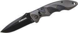 Schrade Zwart AUS-8 Lemmet, AK Kleur Aluminium Handvat met Zwarte Inzetstukken, Duimstuds, Sure-Lock - KNIFESTOCK