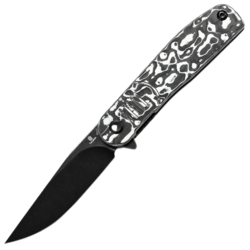 TENABLE KNIVES Einar Blackwash Nitro-V 0.137''/3.5mm Blue & White Carbon Fiber T2072A4 - KNIFESTOCK