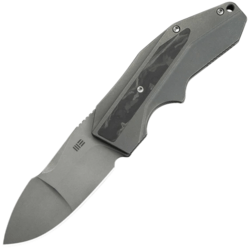 WE Knife Coral Gray Titanium Handle With Marble Carbon Fiber InlayGray Stonewashed CPM 20CV Blade - KNIFESTOCK