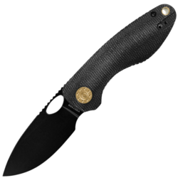 Vosteed Acorn 14C28N Black Stonewash Black Micarta A3302 - KNIFESTOCK