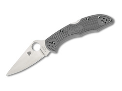 Spyderco DELICA FLAT GROUND ŠEDÁ 01SP666 - KNIFESTOCK