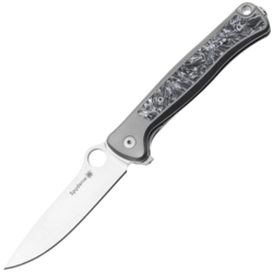Spyderco Slym, Böhler M390, Titanium, Carbon Fiber Inlay C271TIP - KNIFESTOCK