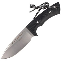 MUELA lame full tang de 150 mm traitement CRYO-T, micarta canvas NOIR GAVILAN-M - KNIFESTOCK