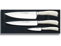 WUSTHOF sada CLASSIC IKON CREME 3ks, kuchyňské nože, světlé - KNIFESTOCK